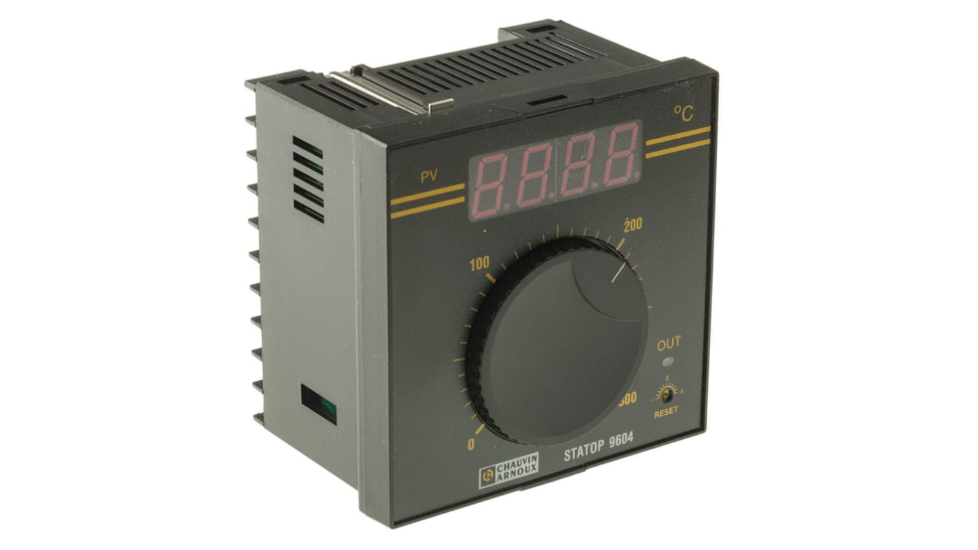 Contrôleur de température Marche/Arrêt Pyro Controle, STATOP, 90→260 V c.a., 96 x 96mm, 1 sortie sorties , Relais