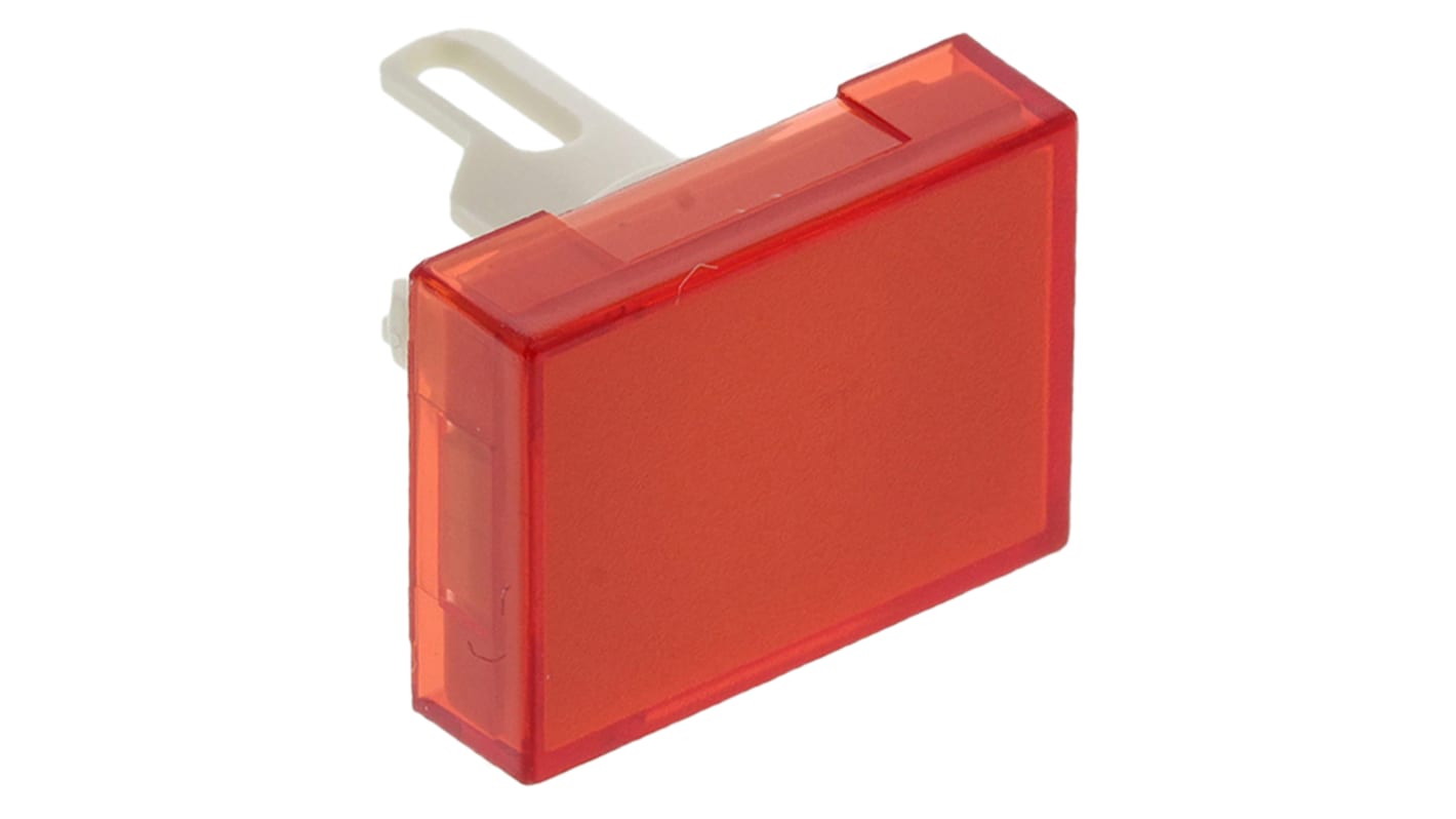 Embellecedor para botón pulsador Rojo Rectangular