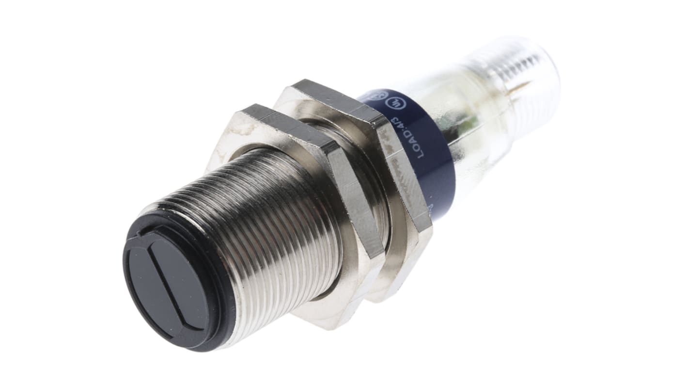 Telemecanique Sensors Retroreflective Photoelectric Sensor, Barrel Sensor, 4 m Detection Range