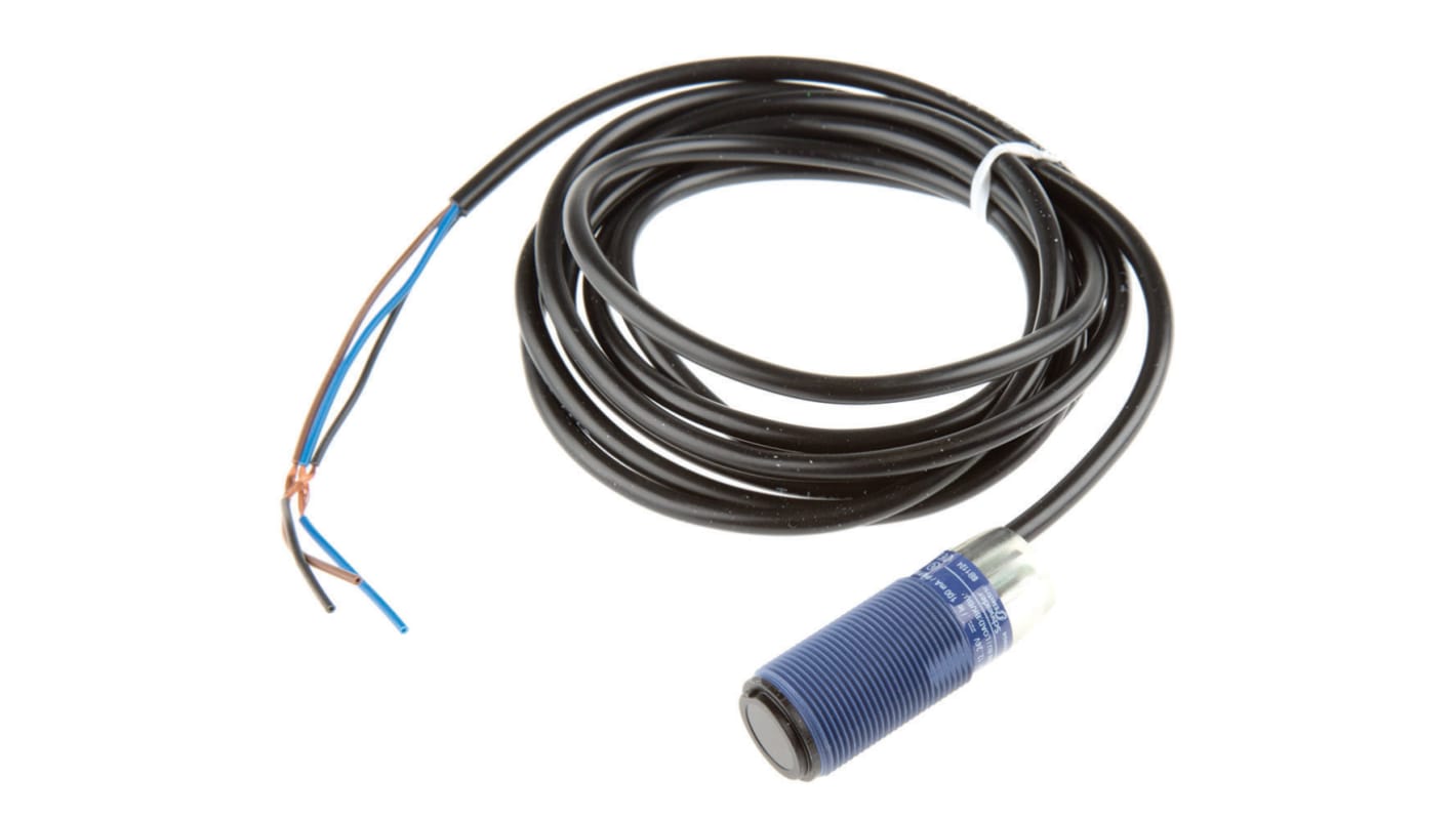 Telemecanique Sensors Through Beam Photoelectric Sensor, Barrel Sensor, 15 m Detection Range