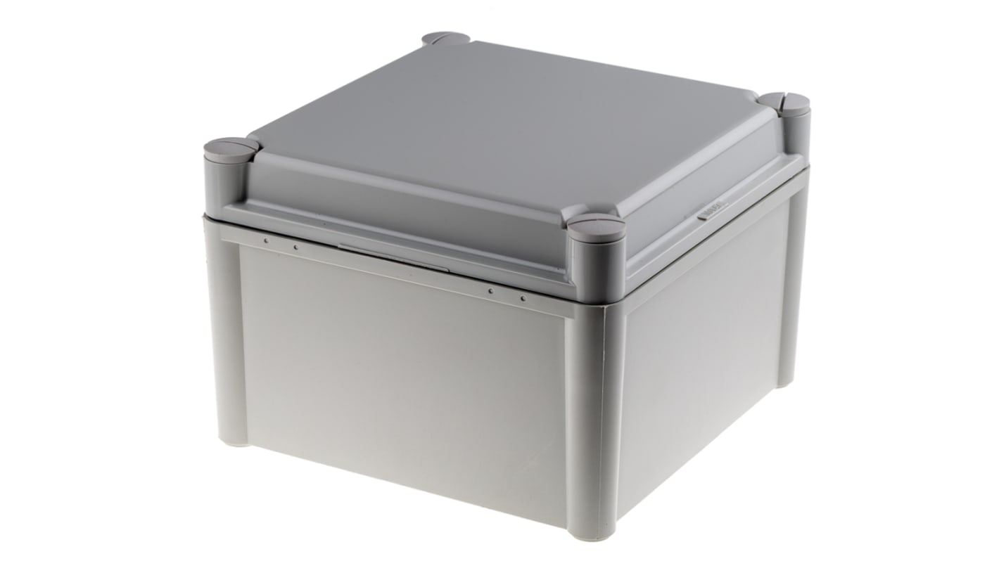 Fibox FEX Series Grey Polycarbonate Enclosure, IP54, Grey Lid, 188 x 188 x 130mm