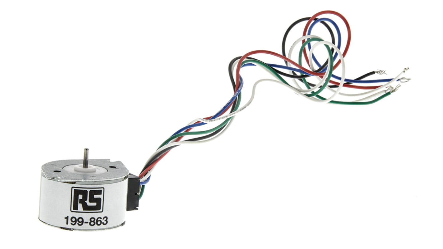 Crouzet Dauermagnet 15° Schrittmotor 13,3 V / 190 mA 15mNm 6-adrig Wellen-Ø 2mm