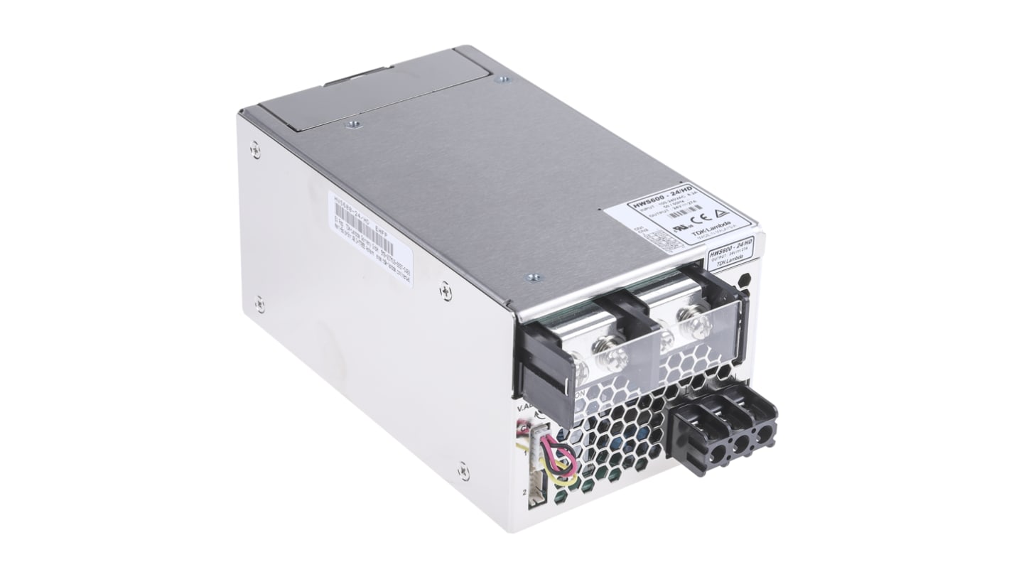 TDK-Lambda Switching Power Supply, HWS600-24/HD, 24V dc, 27A, 648W, 1 Output, 120 → 330 V dc, 85 → 265 V