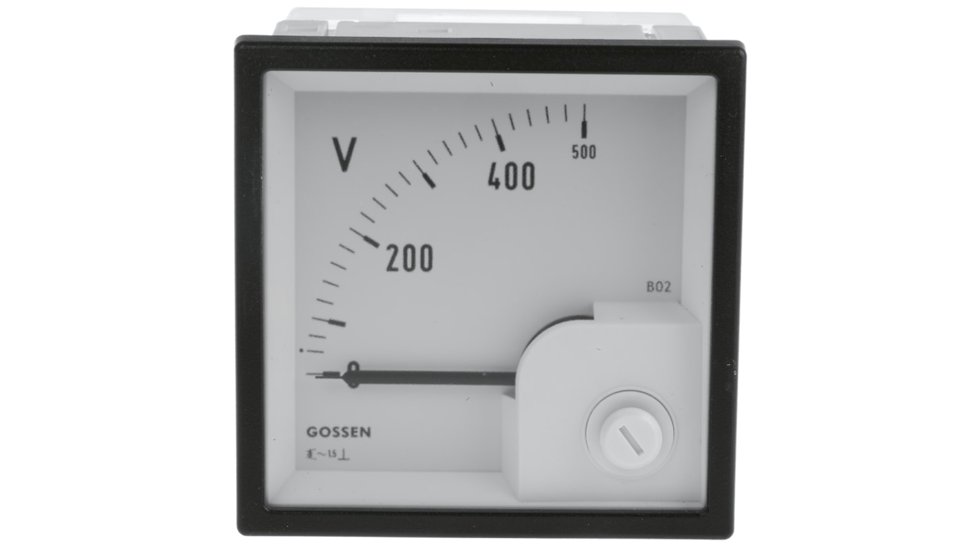 GILGEN Muller & Weigert Analogt voltmeter, AC -> +23°C, 72 x 72 mm