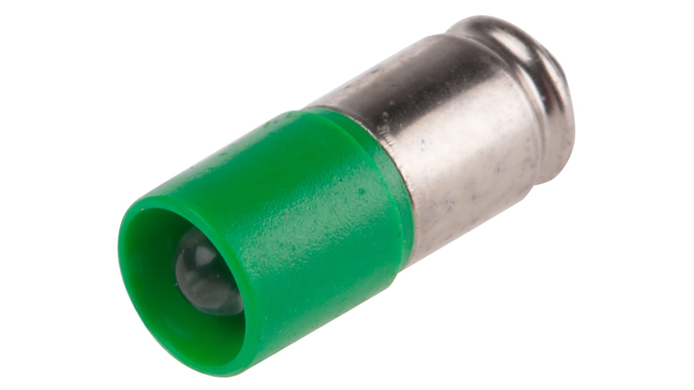 RS PRO Green LED Indicator Lamp, 24V ac/dc, Midget Groove Base, 6mm Diameter, 1610mcd