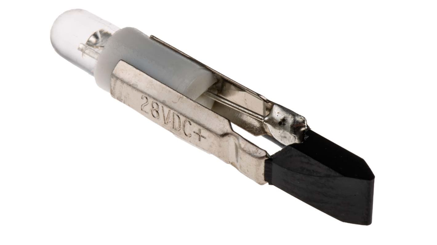 RS PRO White LED Indicator Lamp, 28V, Telephone Slide Base, 5.5mm