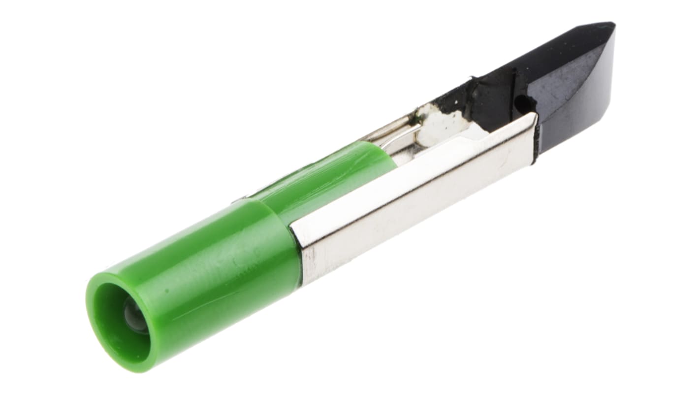 Jelzőfény Zöld, lámpa alsó rész: Telefon csúszka, Egyetlen csipes, 6.8mm Ø , 28V ac/dc