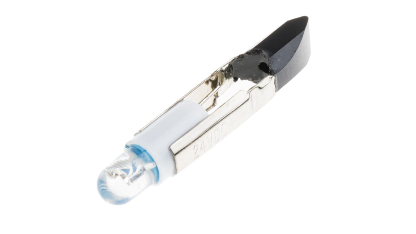 RS PRO Blue LED Indicator Lamp, 24V ac/dc, Telephone Slide Base, 5.5mm