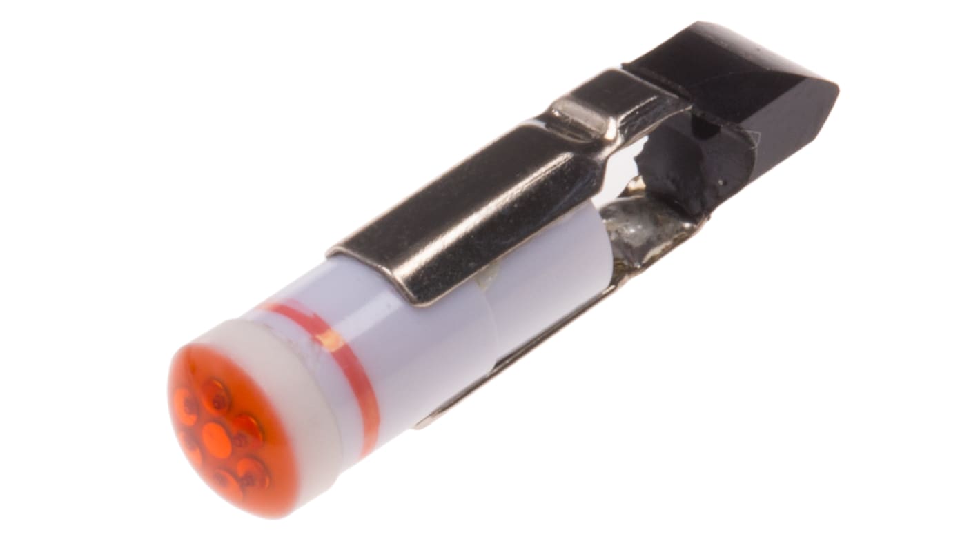 RS PRO LED Signalleuchte Rot, 24V dc / 35mcd, Ø 5.5mm x 30.5mm, Telefonlampen-Sockel