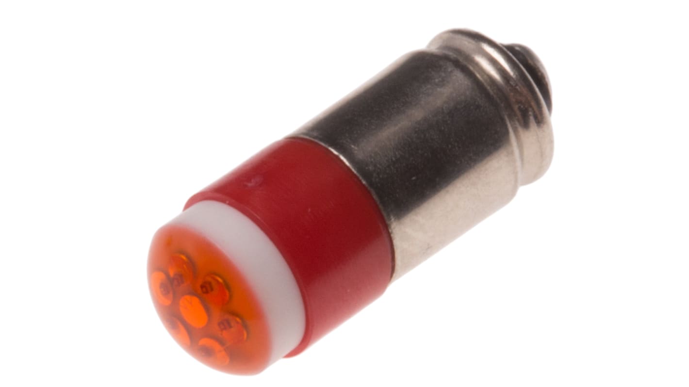 Lampada per indicatori RS PRO, lunga 15.25mm, Ø 6mm, 28V cc, luce color Rosso, 40mcd, Multichip da 100000h con