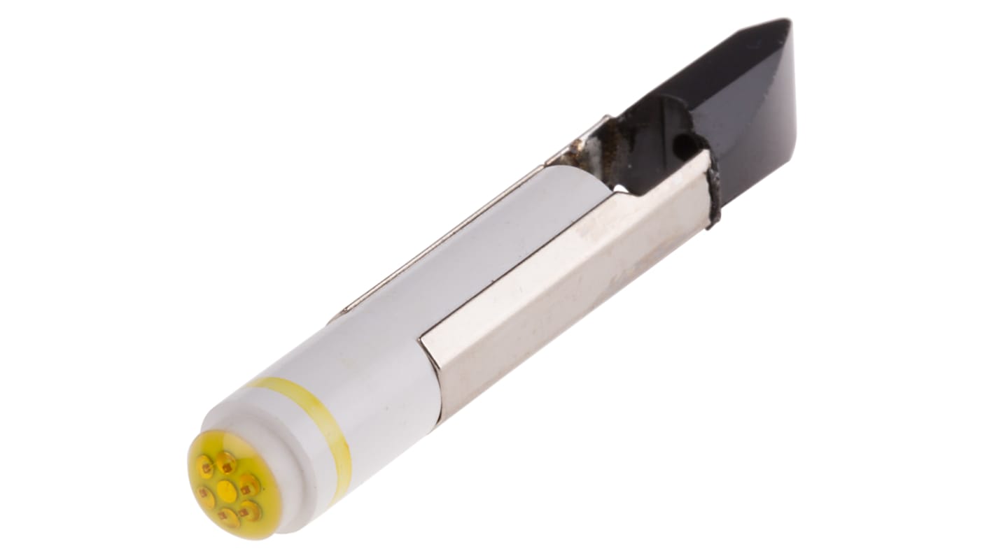 RS PRO Yellow LED Indicator Lamp, 24V dc, Telephone Slide Base, 6.8mm