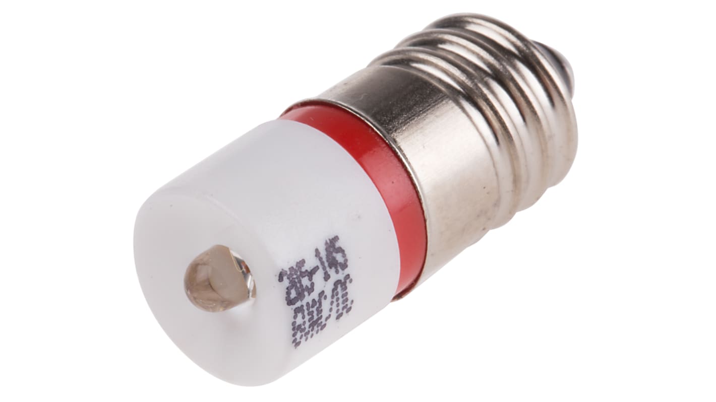 RS PRO Red LED Indicator Lamp, 6V ac/dc, E10 Base, 10mm Diameter