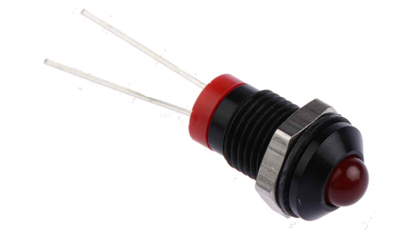 RS PRO Red Panel Mount Indicator, 2V dc, 8mm Mounting Hole Size, IP67