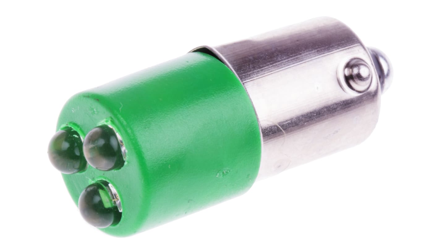 Indicatore da pannello RS PRO Verde  a LED, 230V ca, Sporgente, foro da 25 x 10mm