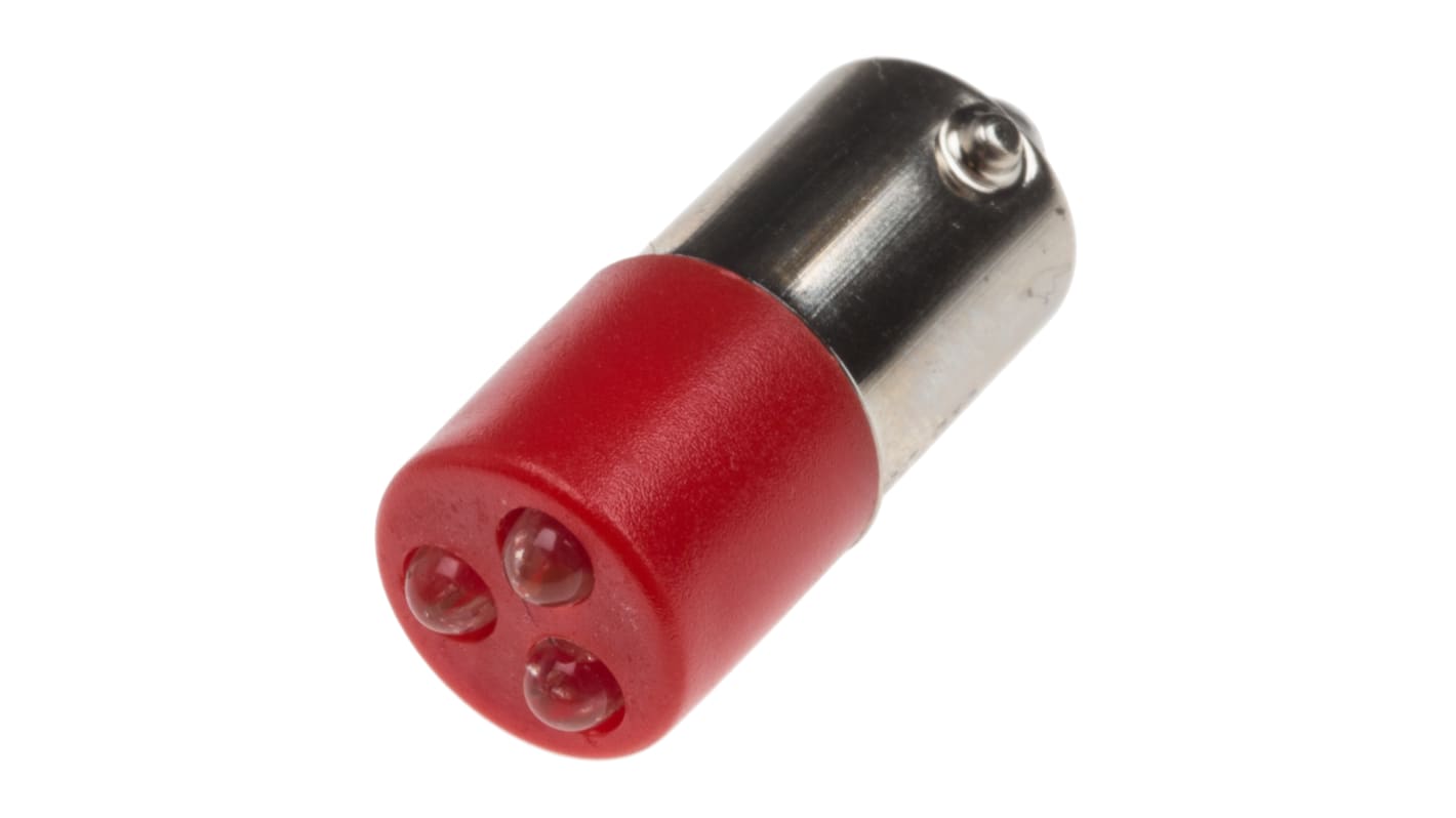 Indicatore da pannello RS PRO Rosso  a LED, 230V ca, Sporgente, foro da 25 x 10mm