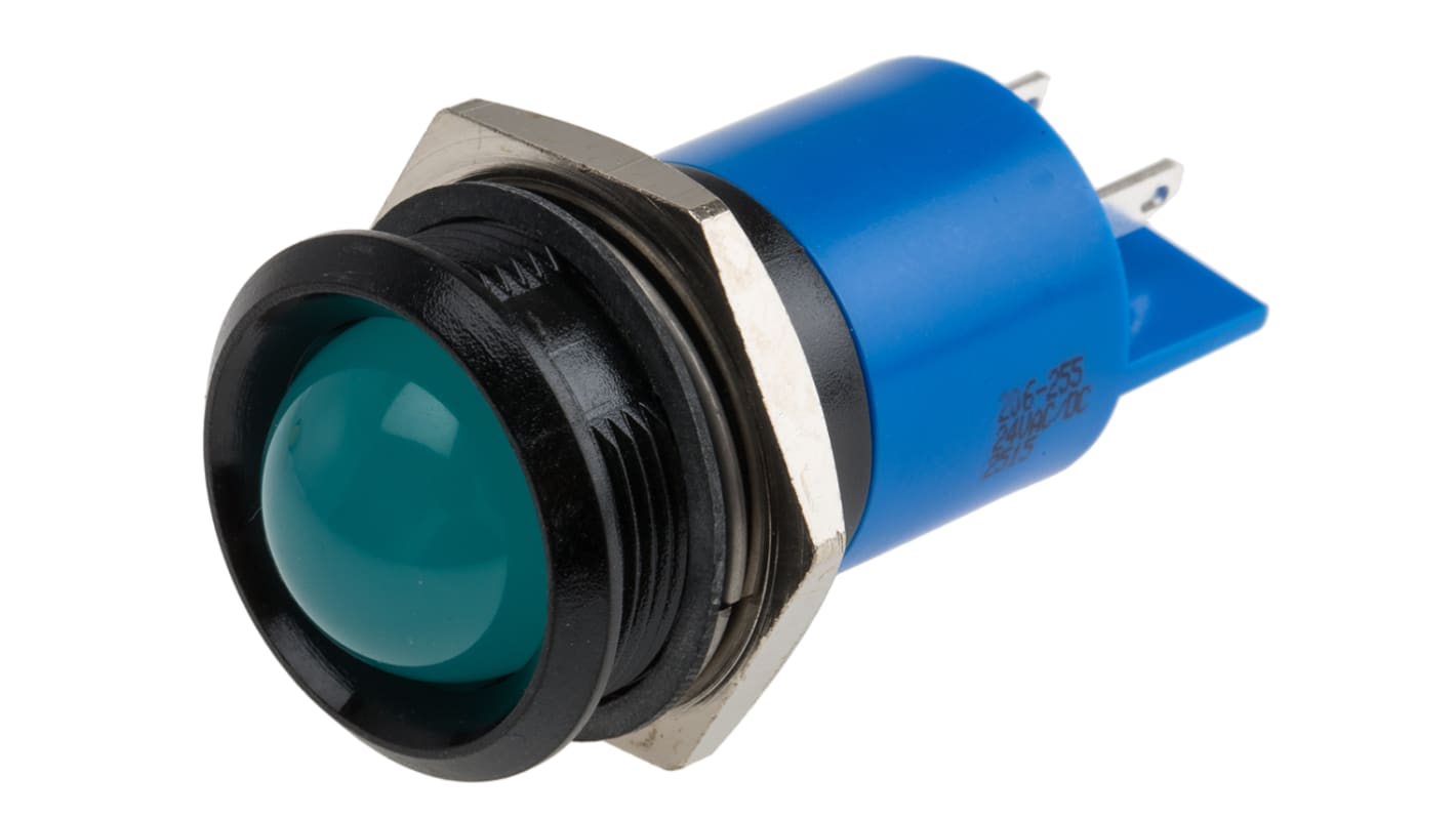 Indicatore da pannello RS PRO Blu  a LED, Sporgente, foro da 22mm