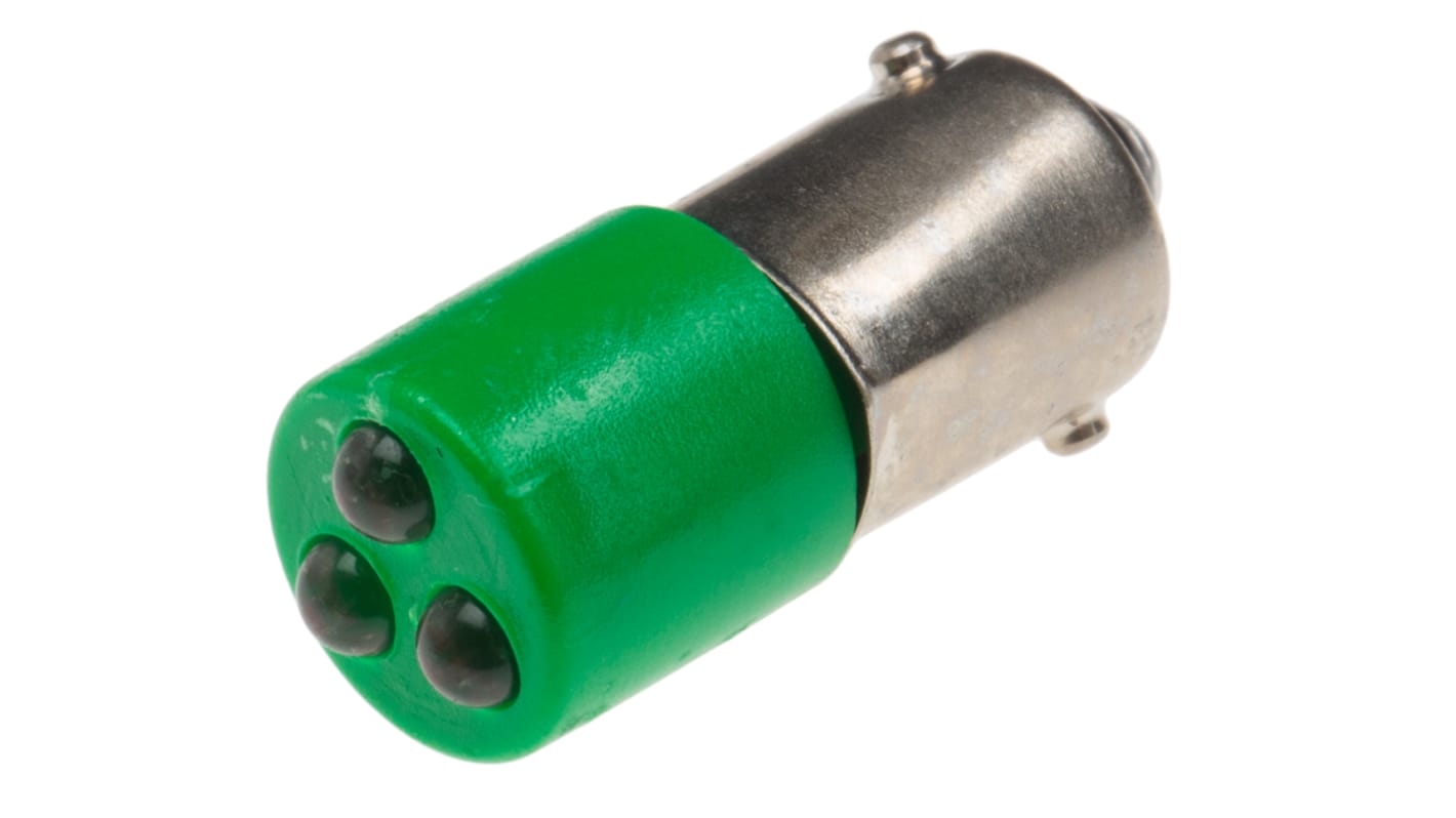 Indicatore da pannello RS PRO Verde  a LED, 130V ca, Sporgente, foro da 25 x 10mm