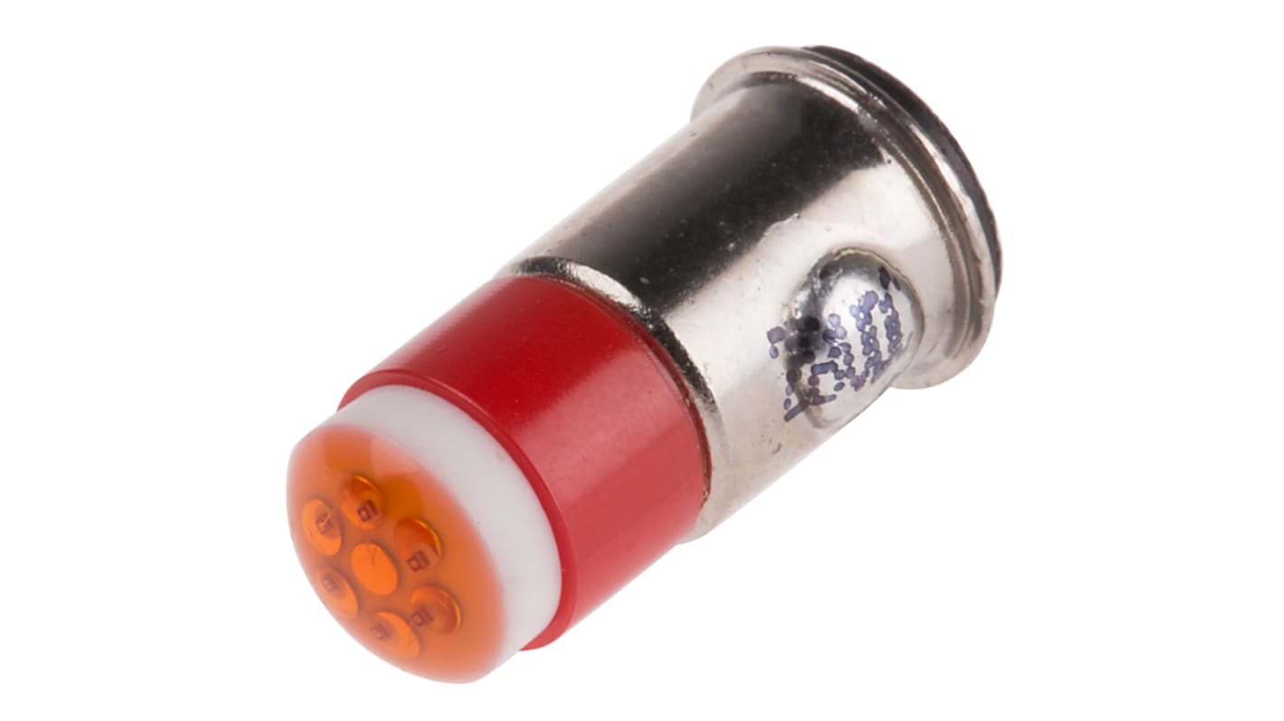 RS PRO LED Signalleuchte Rot, 28V dc / 40mcd, Ø 6mm x 15.25mm, Midget-Flanged Sockel