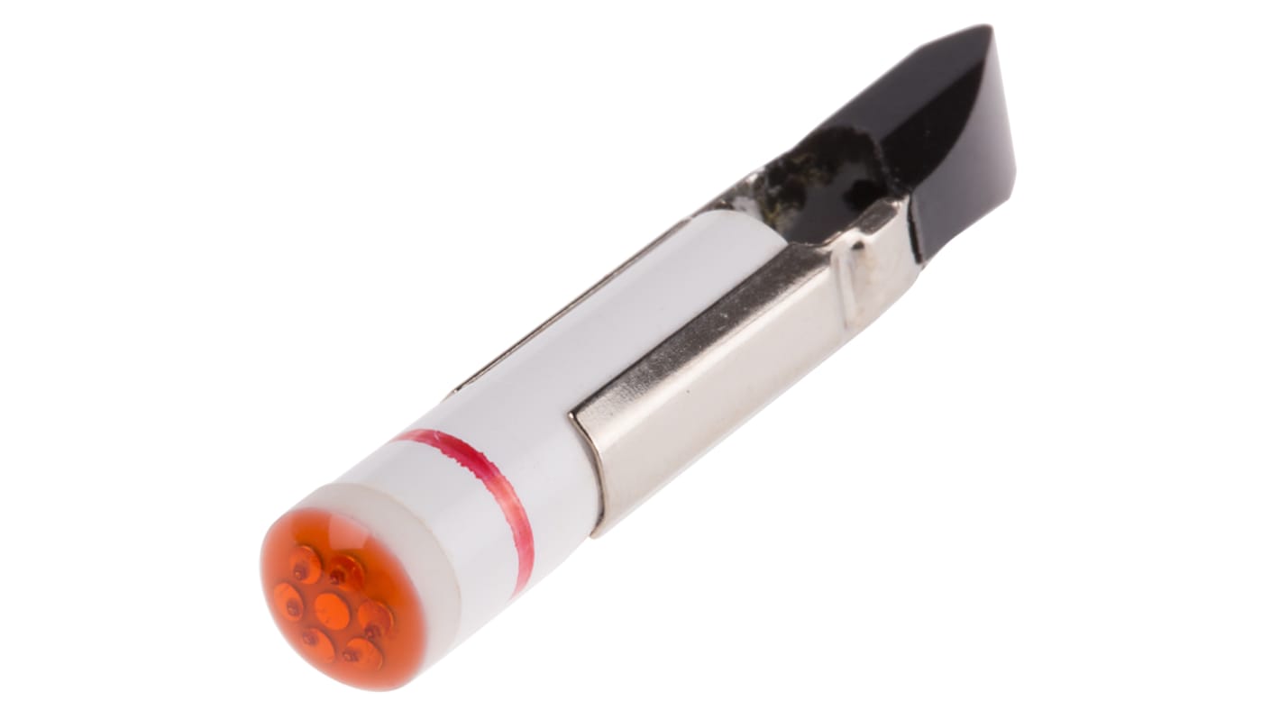 RS PRO LED Signalleuchte Rot, 12V dc / 36mcd, Ø 5.5mm x 30.5mm, Telefonlampen-Sockel