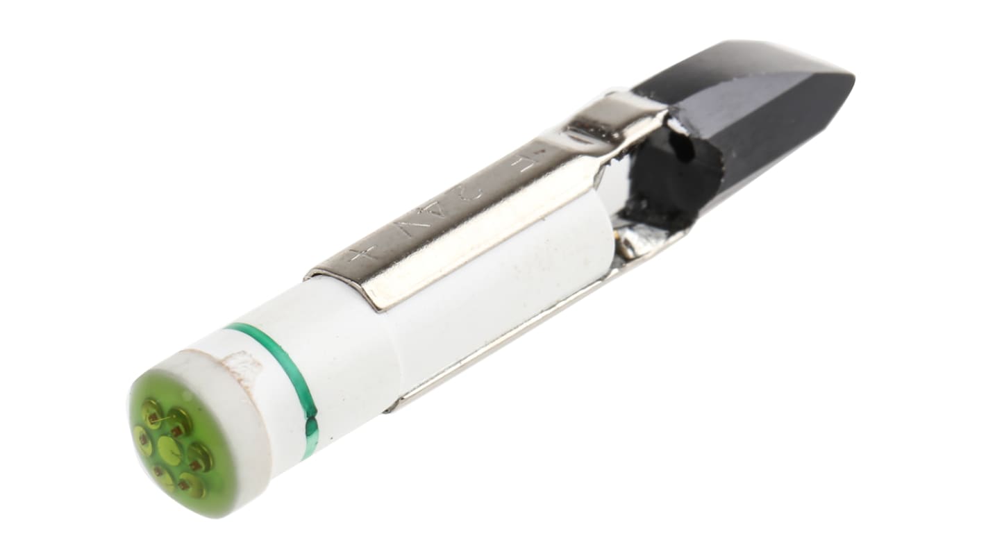 RS PRO Green LED Indicator Lamp, 24V dc, Telephone Slide Base, 5.5mm