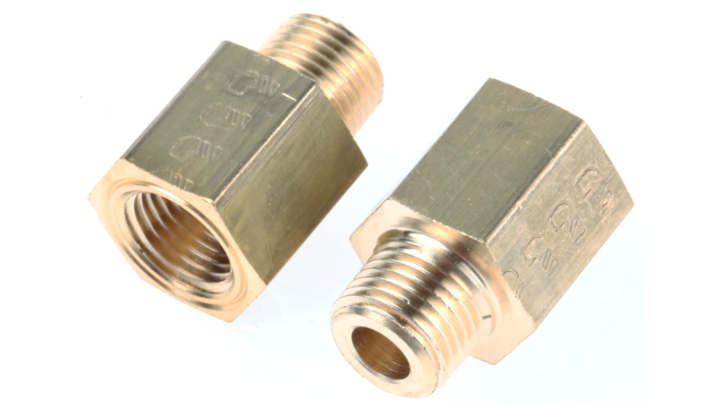 Legris Straight Threaded Adaptor, R 1/8 Male to NPT 1/8 Female, Threaded Connection Style