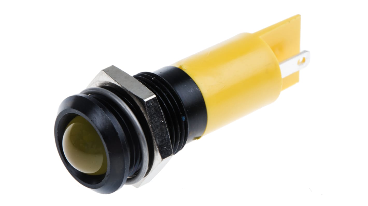 Voyant LED clignotante Jaune RS PRO, dia. 14mm, 24V c.c.