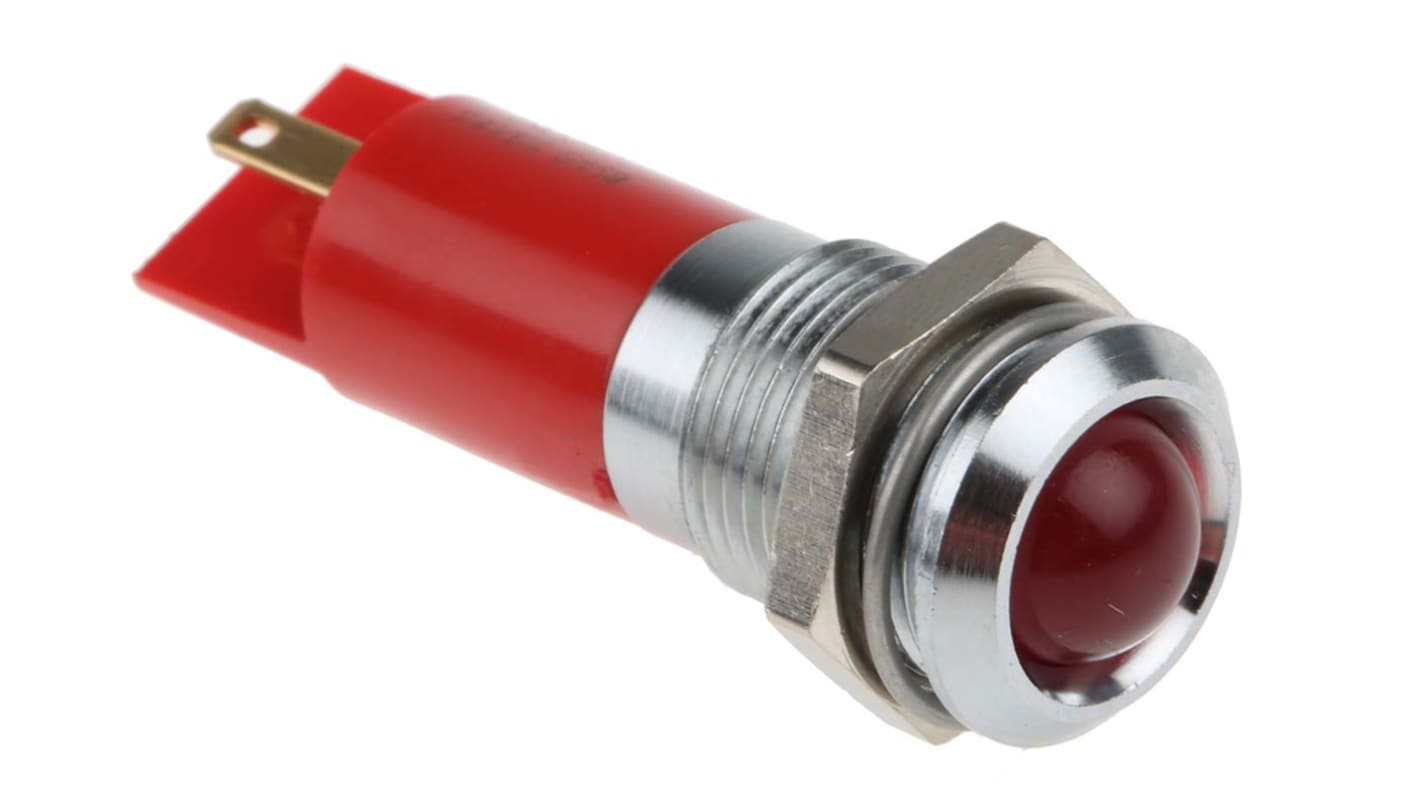 Voyant LED lumineux  Rouge RS PRO, dia. 14mm, 24V c.c.