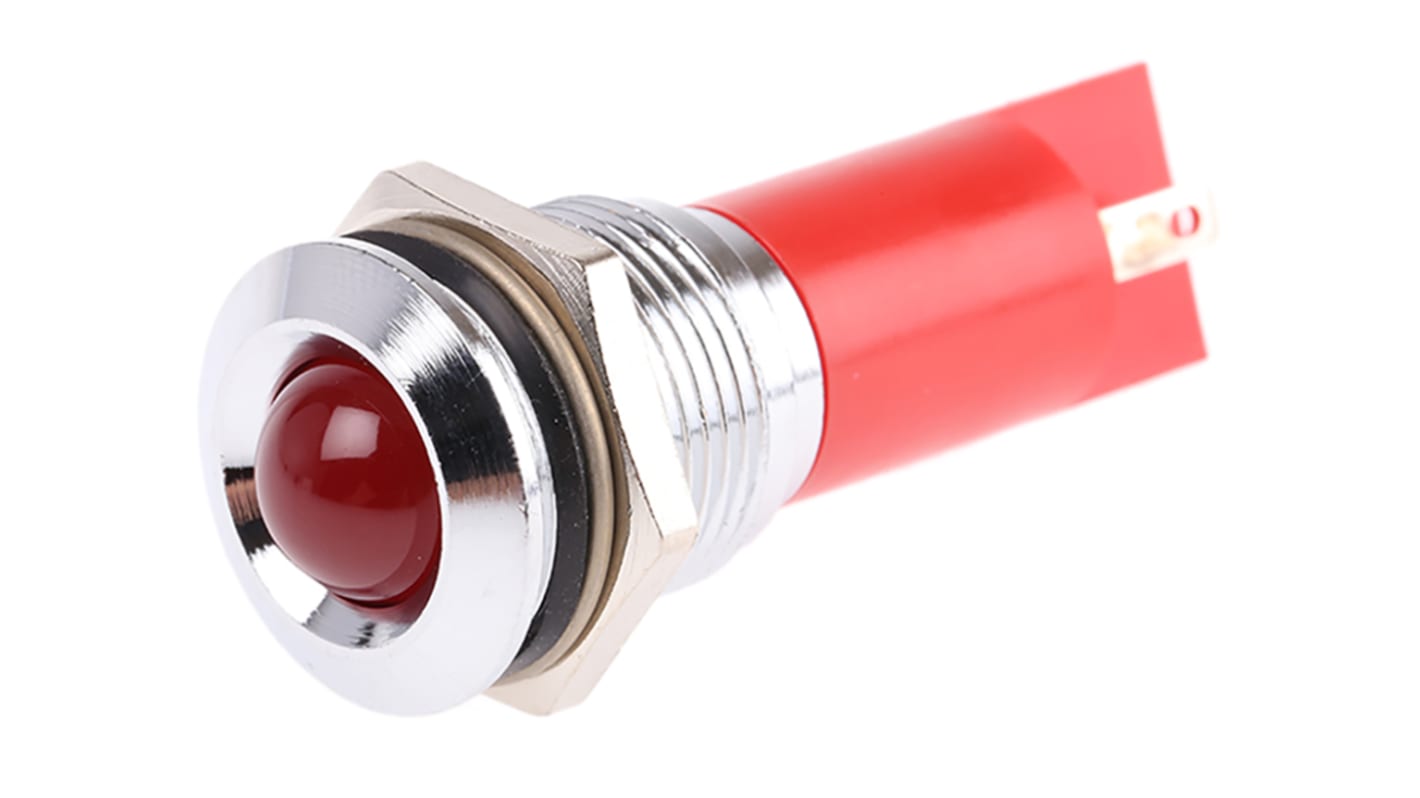 Voyant LED lumineux  Rouge RS PRO, dia. 16mm, 115 V dc, 230V c.a.