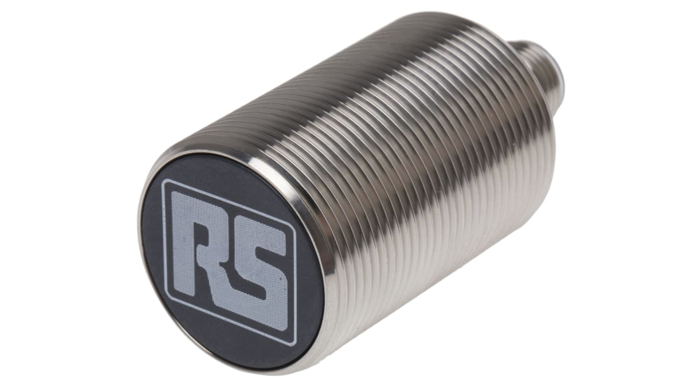 RS PRO Inductive Barrel-Style Proximity Sensor, M30 x 1.5, 10 mm Detection, PNP Output, 10 → 30 V dc, IP68