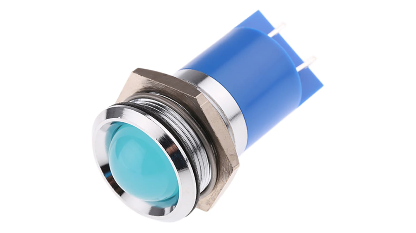 Voyant LED lumineux  Bleu RS PRO, dia. 22mm, 230V c.a., IP67