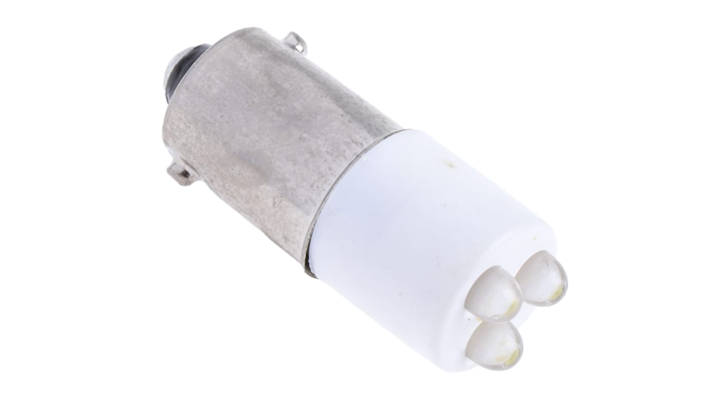 Indicatore da pannello RS PRO Bianco  a LED, 130V ca, foro da 25 x 10mm