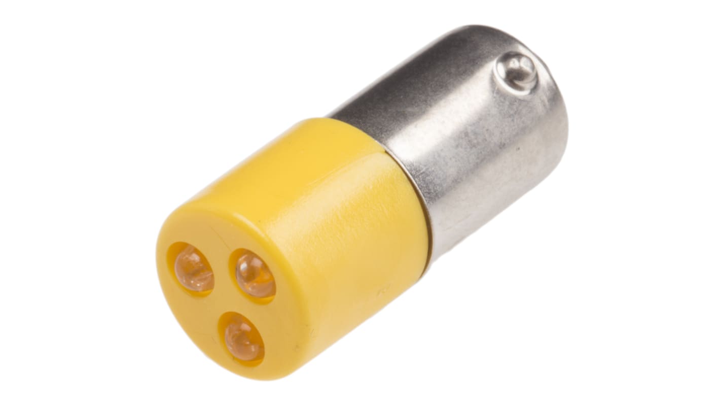 RS PRO Yellow Indicator, 28V, 25 x 10mm Mounting Hole Size