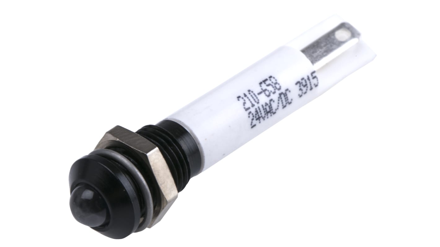 RS PRO White Panel Mount Indicator, 8mm Mounting Hole Size, Solder Tab Termination, IP67