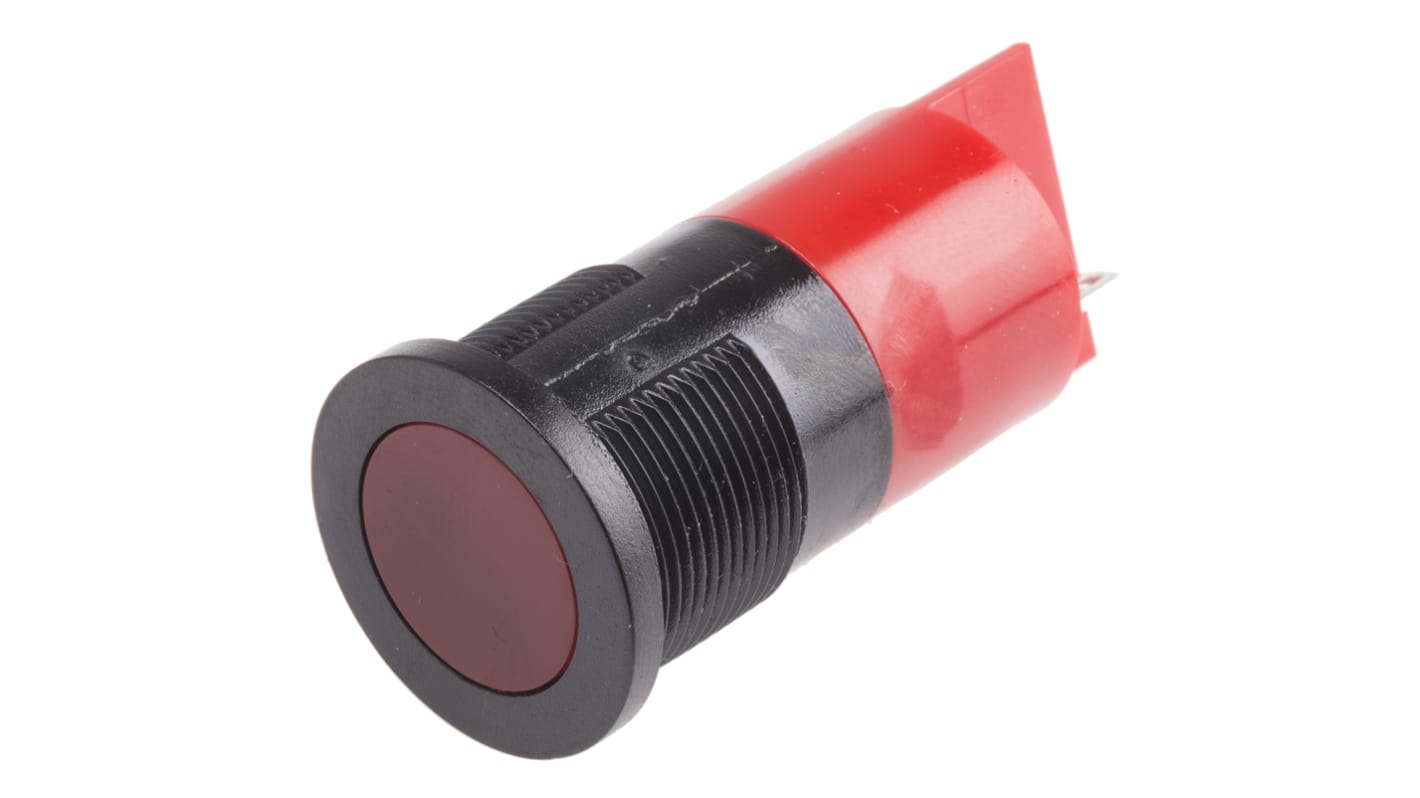 Indicador LED RS PRO, Rojo, lente enrasada, Ø montaje 22mm, 24V ac/dc, 20mA, 70mcd