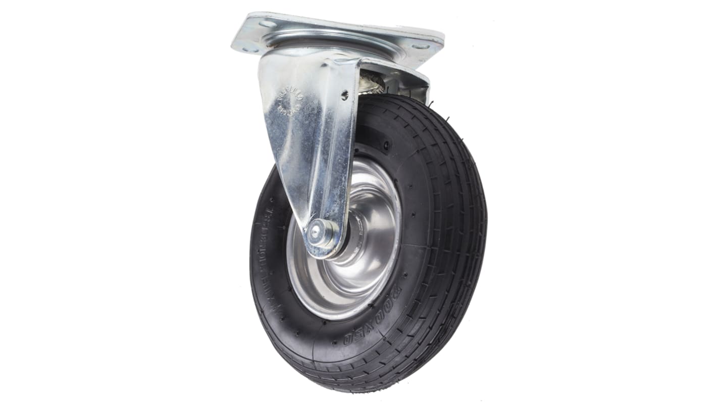 RS PRO Swivel Castor Wheel, 75kg Capacity, 200mm Wheel