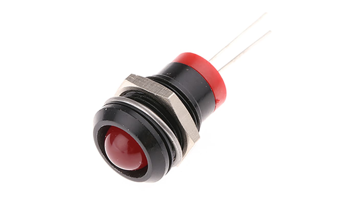 Voyant LED lumineux  Rouge RS PRO, dia. 12mm, 2V c.c.