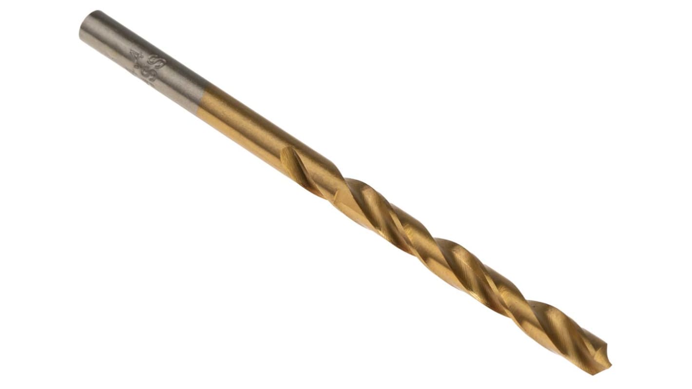 RS PRO HSS Twist Drill Bit, 4.4mm Diameter, 80 mm Overall