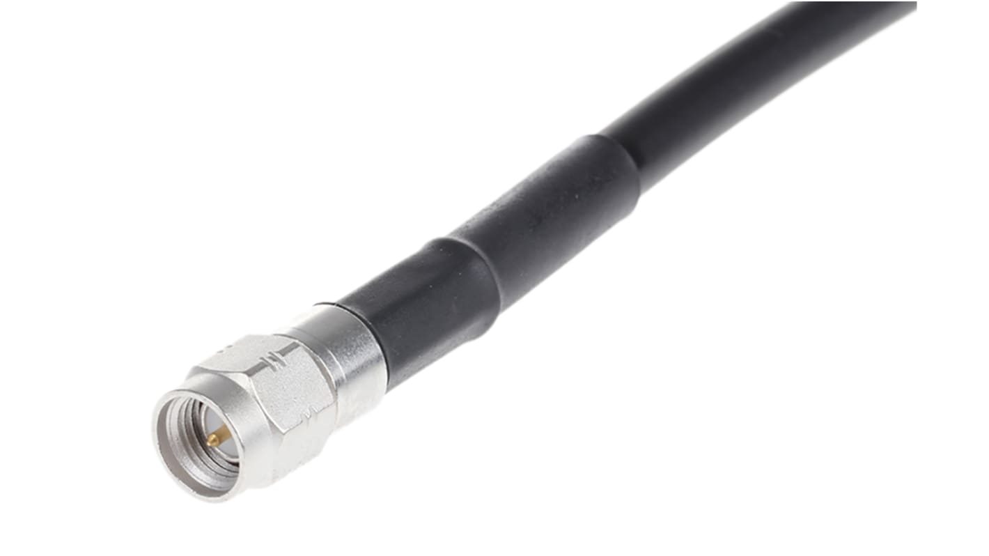 Radiall Male SMA to Male SMA Coaxial Cable, 1m, RG223 Coaxial, Terminated