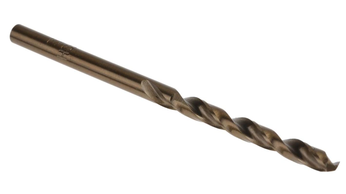 RS PRO HSCo Twist Drill Bit, 3.3mm Diameter, 65 mm Overall