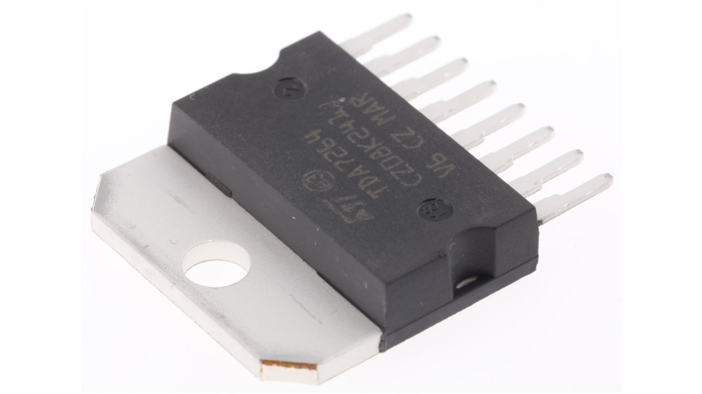 STMicroelectronics A-B osztály TDA7264 Audiocélokra kifejlesztett teljesítményerősítők Hangerősítő Stereo 25W, +150 °C,