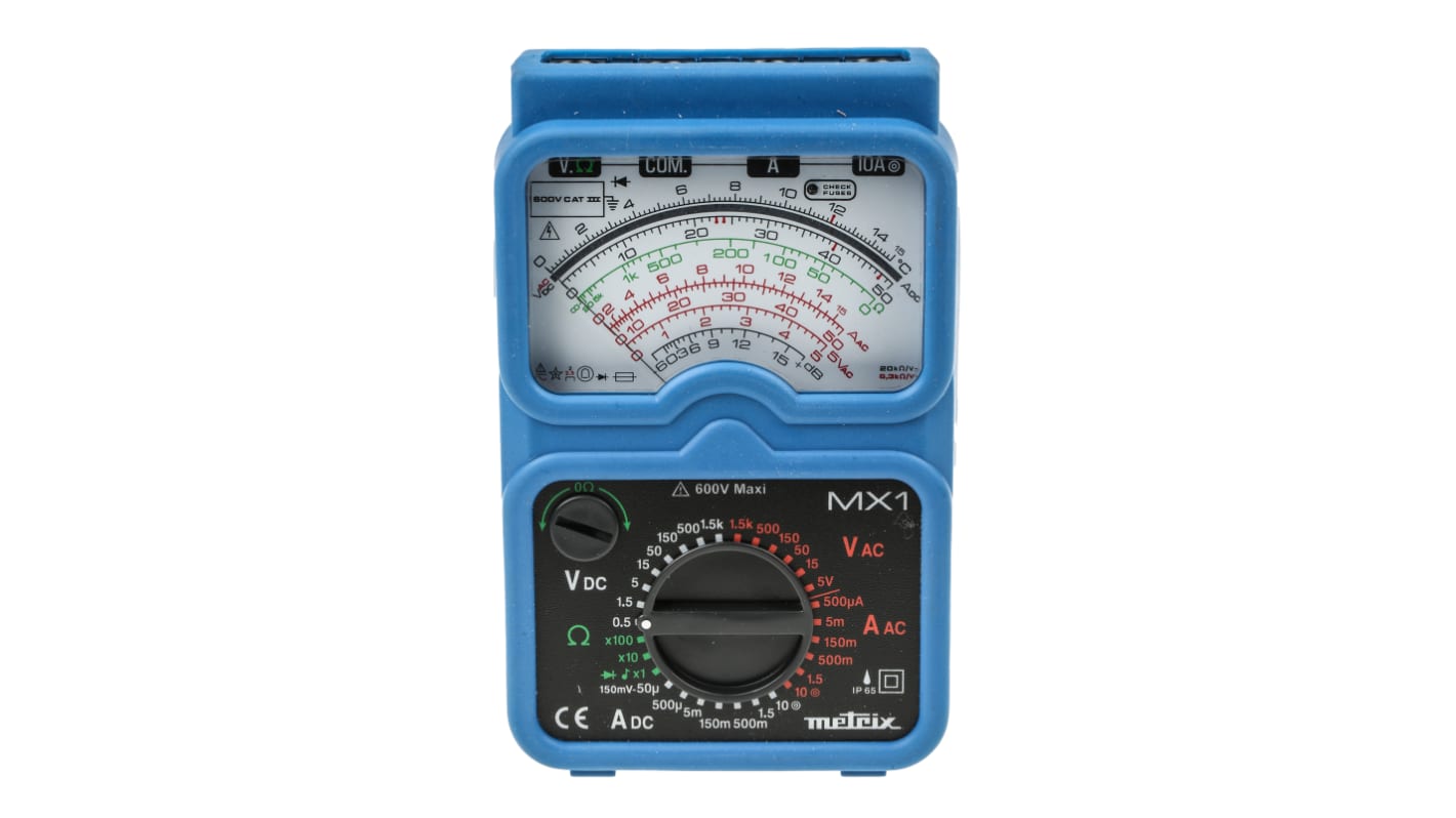 Metrix MX 1 HandAnalog Multimeter, CAT III / 10A ac, 20kΩ