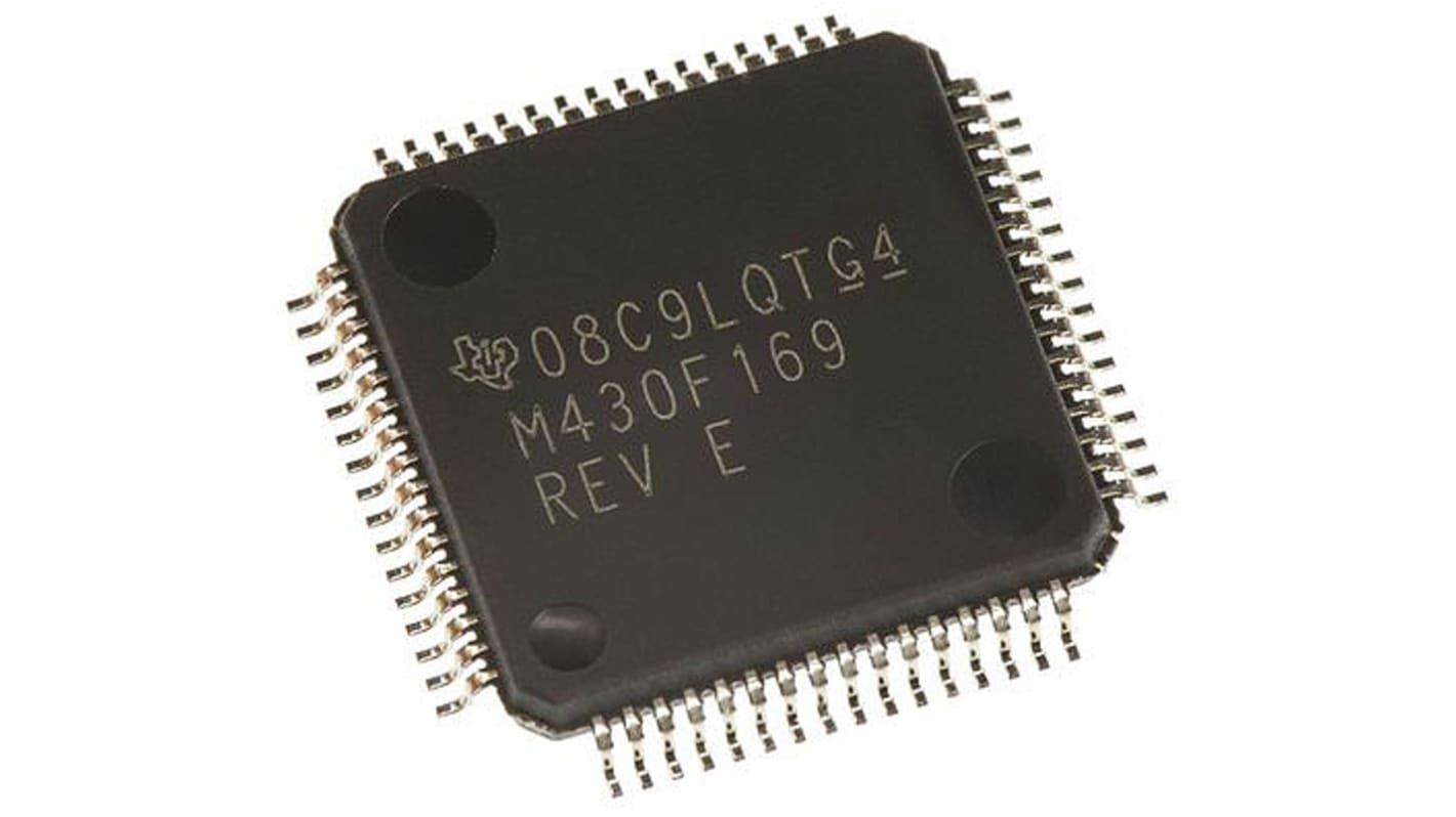 Texas Instruments MSP430F1611IPM, 16bit MSP430 Microcontroller, MSP430, 8MHz, 256 B, 48 kB Flash, 64-Pin LQFP