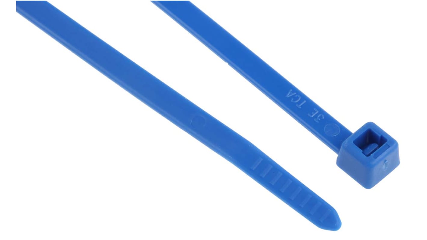 Serre-câble HellermannTyton T50R 200mm x 4,6 mm Bleu en Polyamide 6.6 (PA66)