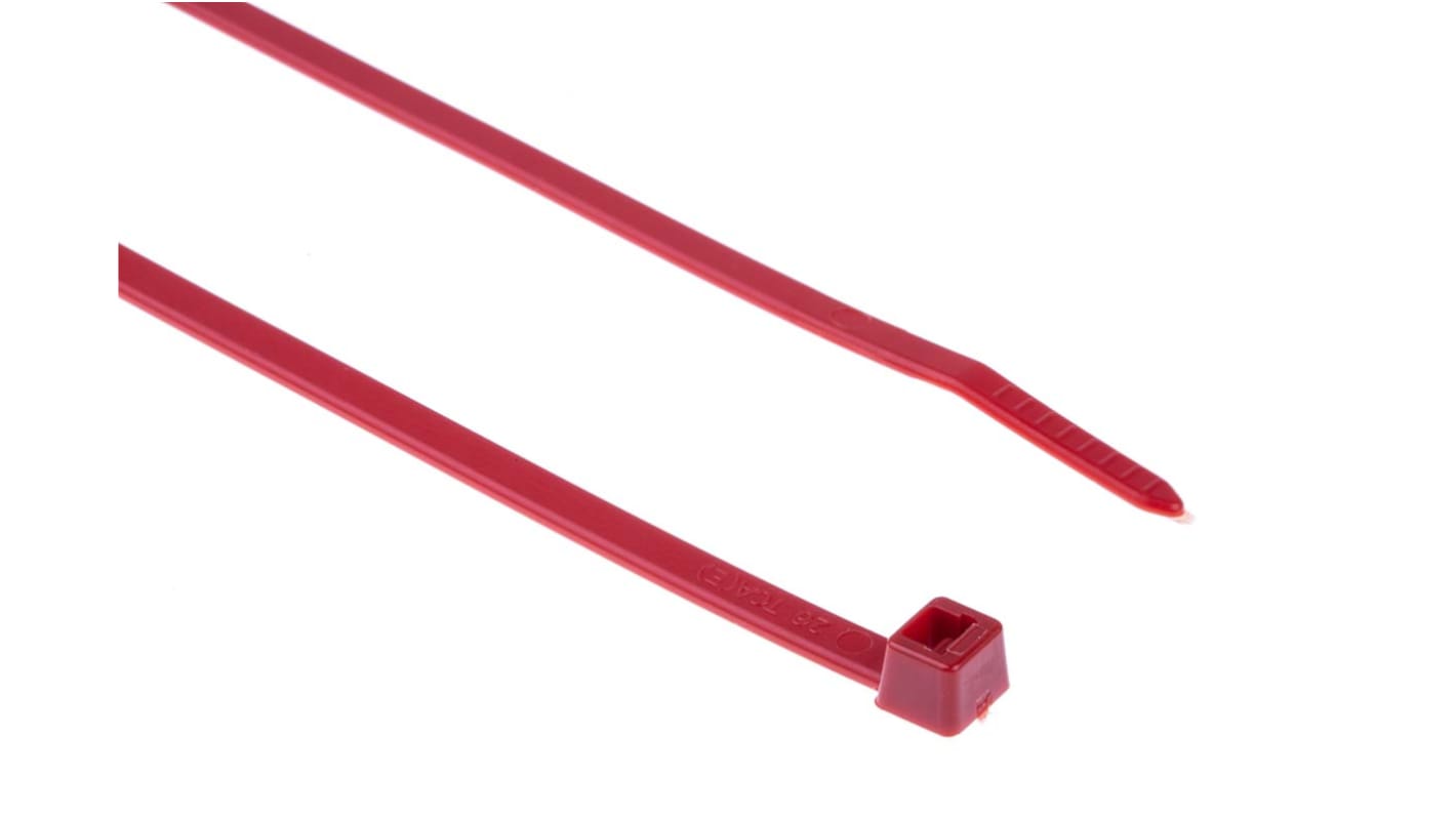 11105406 T50LPA66RD HellermannTyton Cable Tie, 390mm x 4.6 mm, Red