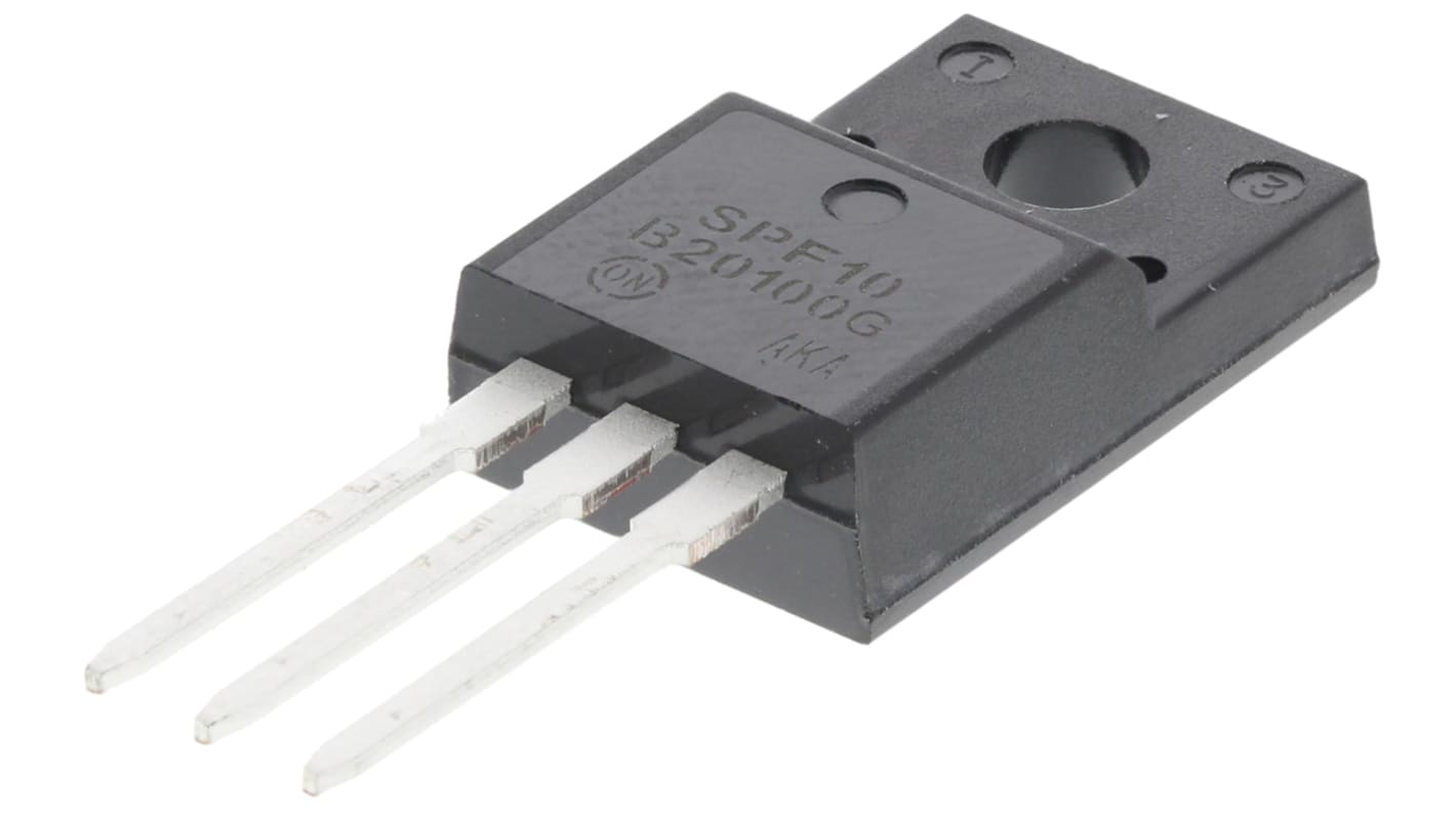 onsemi 100V 20A, Dual Schottky Diode, 3Pin TO220F MBRF20100CTG RS