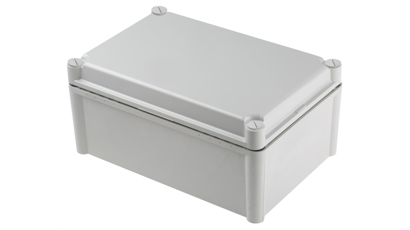 Caja Fibox de Policarbonato Gris, 278 x 188 x 130mm, IP54