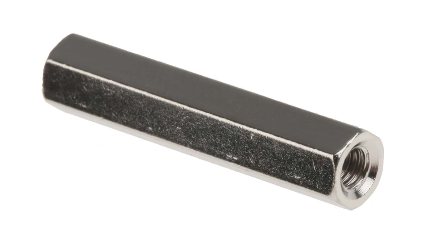 RS PRO Standoff, M3 x M3 Thread, 25mm Body, Brass, Female/Female RS