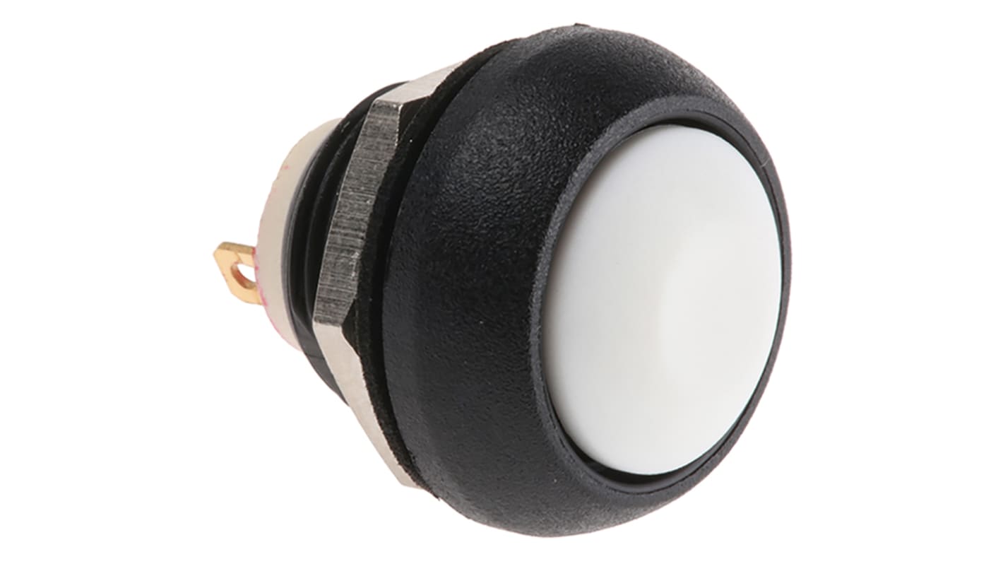 APEM IS Series Series Push Button Switch, Momentary, Panel Mount, 13.6mm Cutout, SPST, 32V ac, IP67