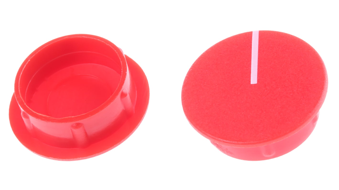 Sifam 21mm Red Potentiometer Knob Cap, C211-RED