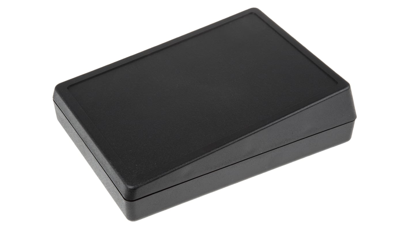 Caja de consola OKW, serie DeskCase 138, de ABS de color Negro, con frontal inclinado, 190 x 138 x 54mm